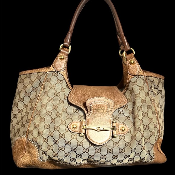 Gucci Handbags - Gucci Brown and Tan Shoulder Bag